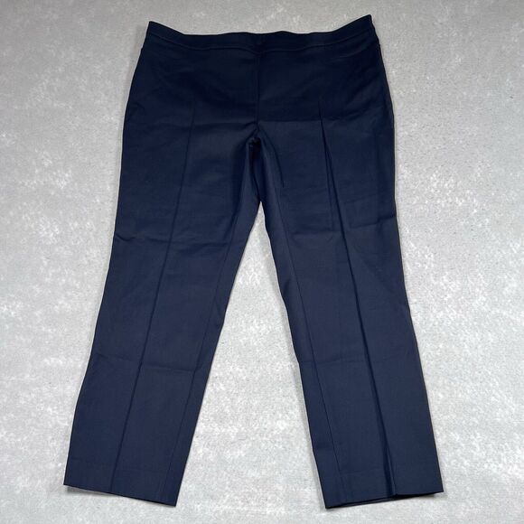 AKRIS PUNTO Franca Cotton Blend Trousers Ankle Pants Tangerine Women’s 16 US - Picture 1 of 16
